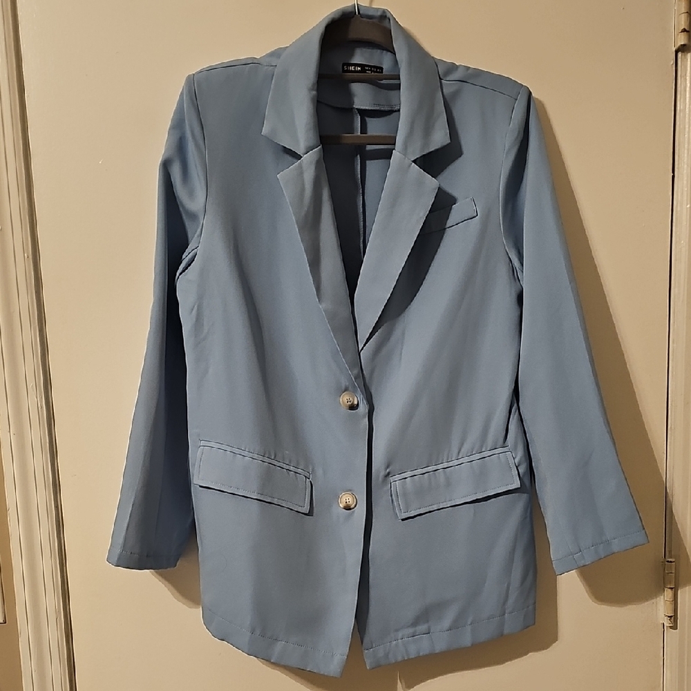 Light Blue Women's Oversized Blazer